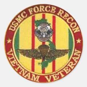 STICKER ROND VÉTÉRAN RECONDITIONNÉ DU VIETNAM DE FORCE