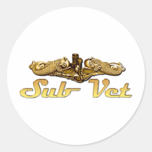Sticker Rond Vétéran sous-marin