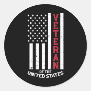 Sticker Rond Vétérinaire De La Journée Mondiale Du Drapeau Amér