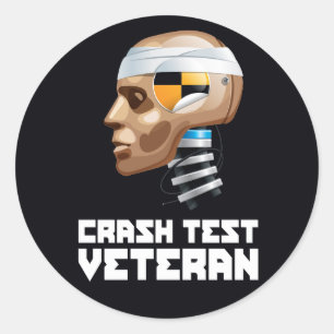 Sticker Rond Vétérinaire du test de collision