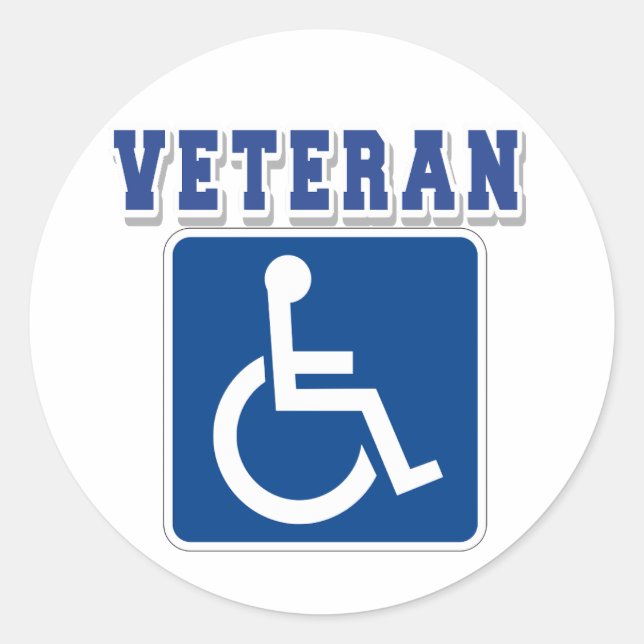 Sticker Rond Vétérinaire handicapé handicapé (Devant)