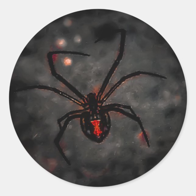 Sticker Rond veuve noire (Devant)