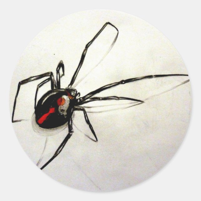 Sticker Rond veuve noire (Devant)