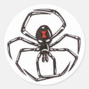Sticker Rond Veuve noire