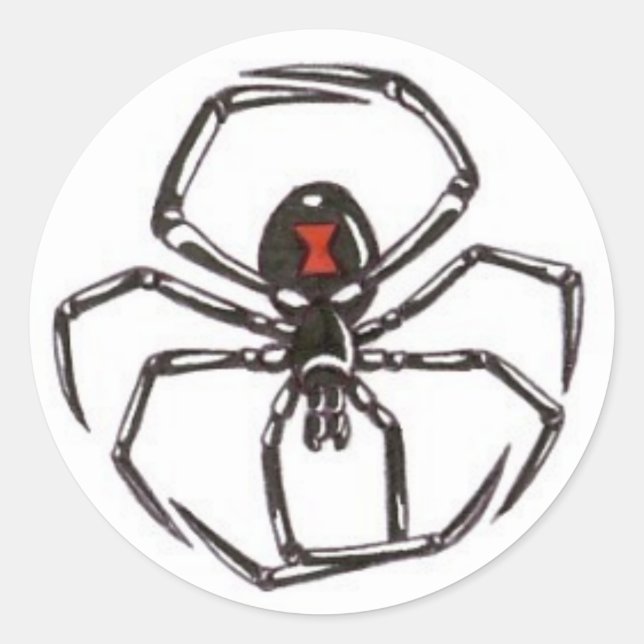 Sticker Rond Veuve noire (Devant)