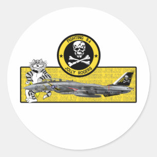 STICKER ROND VF-84 JOLLYS ROGERS F-14 TOMCAT