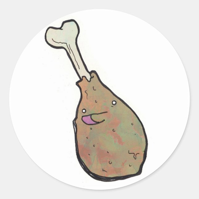 Sticker Rond viande de jambe (Devant)