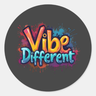 Sticker Rond Vibe Différent