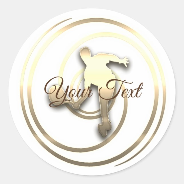 Sticker Rond Vibe Gold Holiday (Devant)