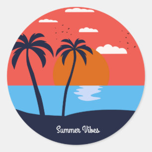 Sticker Rond Vibes d'été