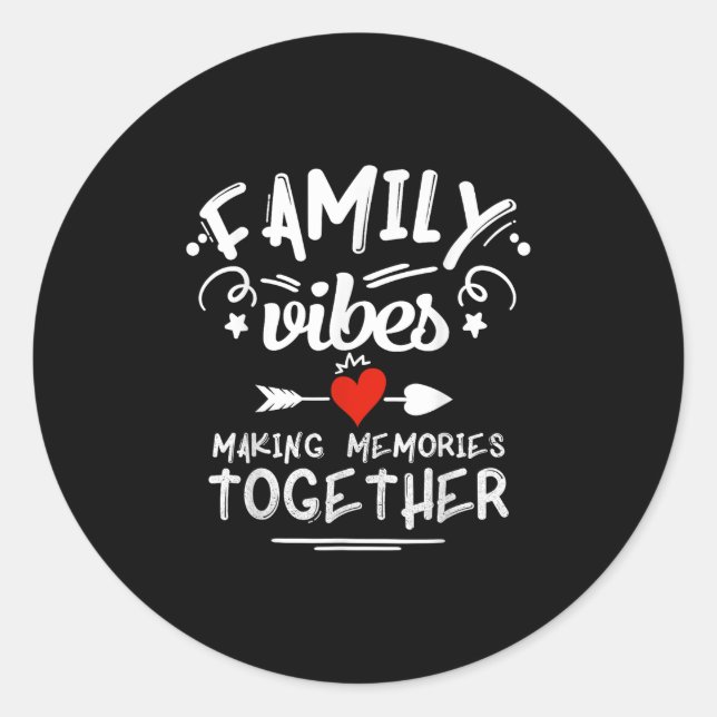 Sticker Rond Vibes familiales Faire des souvenirs 2025 Réunion  (Devant)