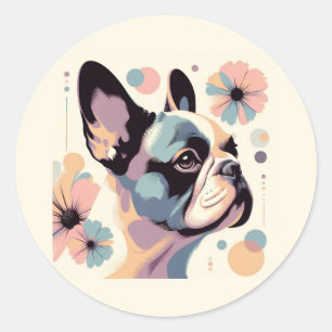 Sticker Rond Vibes florales françaises