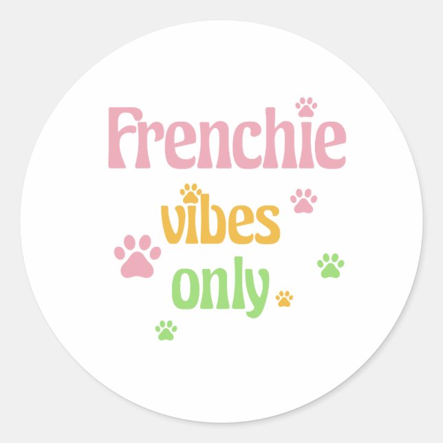 Sticker Rond Vibes françaises uniquement (Devant)