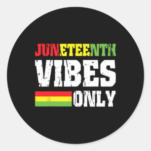 Sticker Rond Vibes seulement 19 juin 1865 Célébrer l'histoire d