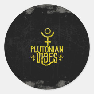Sticker Rond Vibrations Plutonian Scorpion Astrologie Zodiaque 