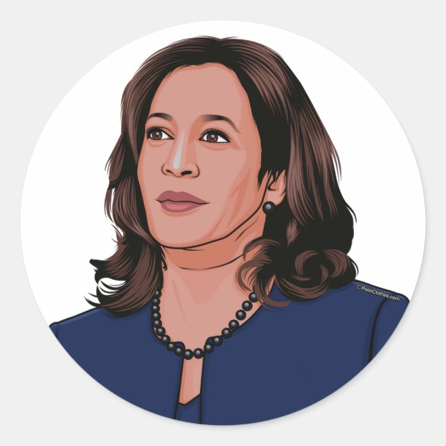 Sticker Rond Vice-Président Kamala Harris (Devant)