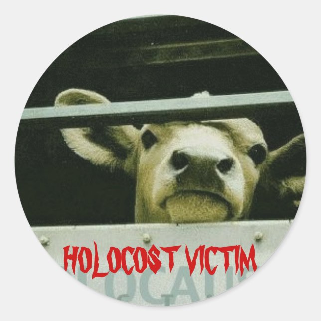 Sticker Rond Victime d'Holocost (Devant)