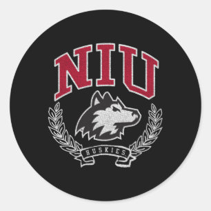 Sticker Rond Victoire du nord de l'Illinois Huskies