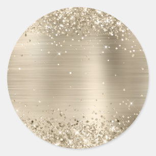 Sticker Rond Vide de vinaigrette de champagne