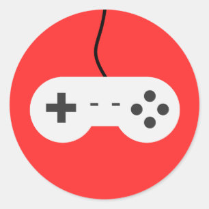 Sticker Rond Vidéo Game Controller Icon Adhésif