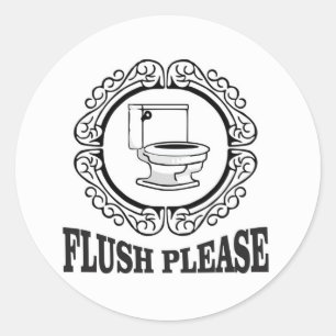 Sticker Rond vider s'il vous plaît signer rond