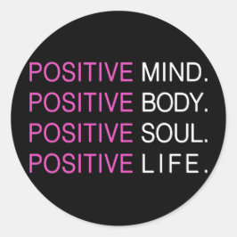Sticker Rond Vie d'âme corporelle positive