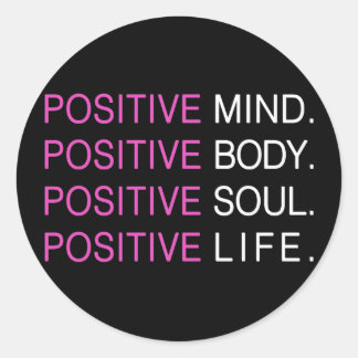 Sticker Rond Vie d'âme corporelle positive