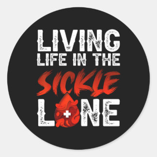 Sticker Rond Vie Dans La Faucille Maladie Anémie Scd