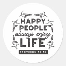 Vie heureuse avec foi – Proverbes 15:15 Art