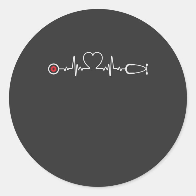 Sticker Rond Vie infirmière | Infirmière (Devant)