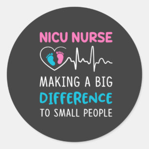 Sticker Rond Vie infirmière   Nicu Nurse