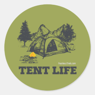 Sticker Rond Vie Tente