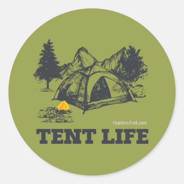 Sticker Rond Vie Tente (Devant)