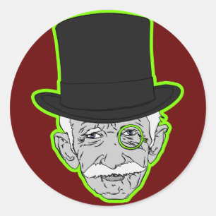 Sticker Rond Vieil homme Manopoly