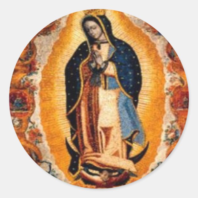 Sticker Rond Vierge de Guadalupe (Devant)