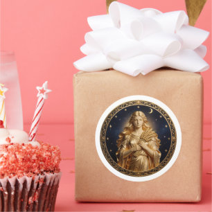 Sticker Rond Vierge Vierge Zodiaque