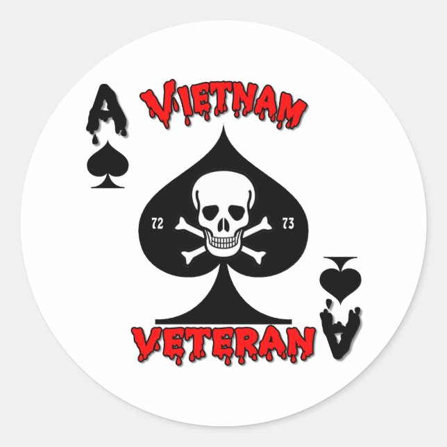 Sticker Rond Vietnam Cadeaux anciens de 1972 à 1973 (Devant)