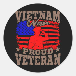 STICKER ROND VIETNAM WAR FIER VÉTÉRAN VÉTÉRAN VÉHICULE