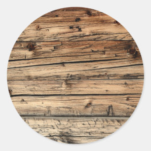 Sticker Rond Vieux bois de chêne texture arrière - plan autocol