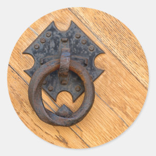 Sticker Rond Vieux frappeur de porte