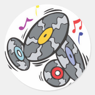 Sticker Rond vieux vinyle