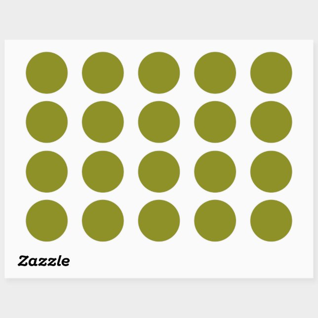 Sticker Rond Vigne de raisin massif vert (Feuille)