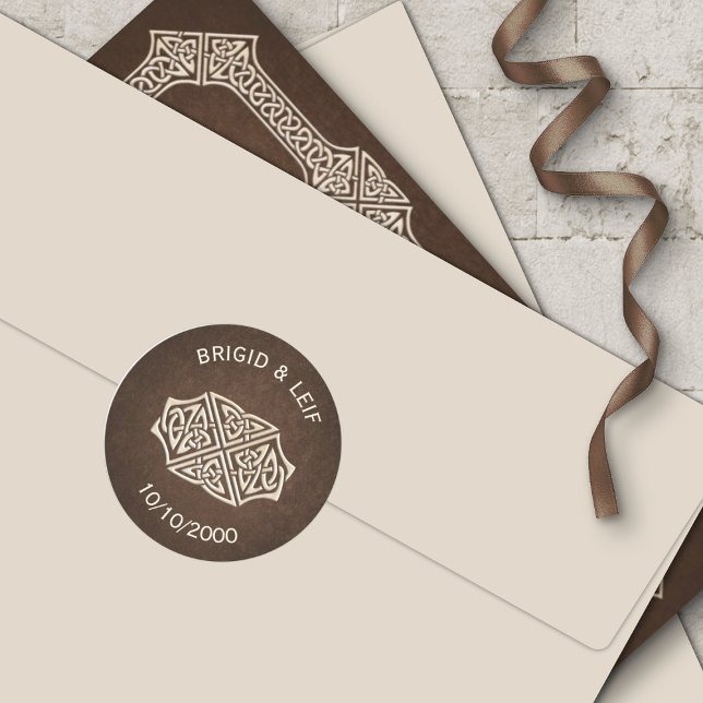 Sticker Rond Viking Celtic Gamer Mariage (Créateur téléchargé)