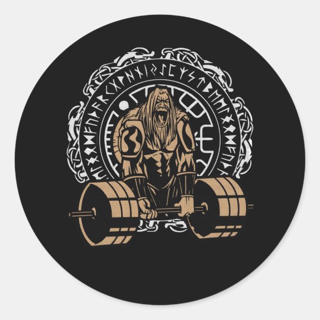 Sticker Rond Viking Gym (Devant)