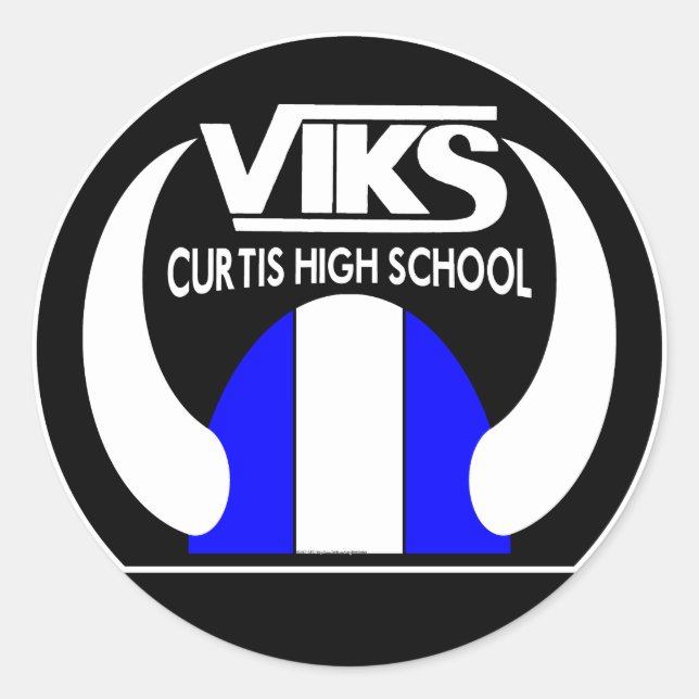Sticker Rond VIKS - Lycée de Curtis (Devant)