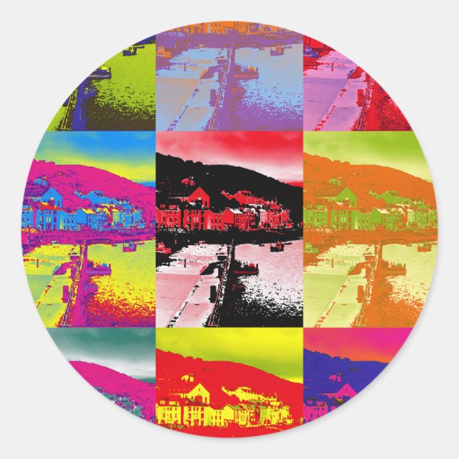 STICKER ROND VILLAGES DE WALES (Devant)