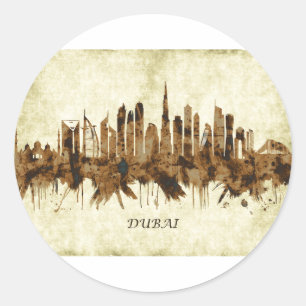 Sticker Rond Ville de Dubai Émirats arabes unis