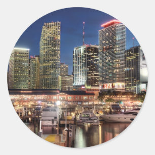 Sticker Rond Ville de Miami en Floride