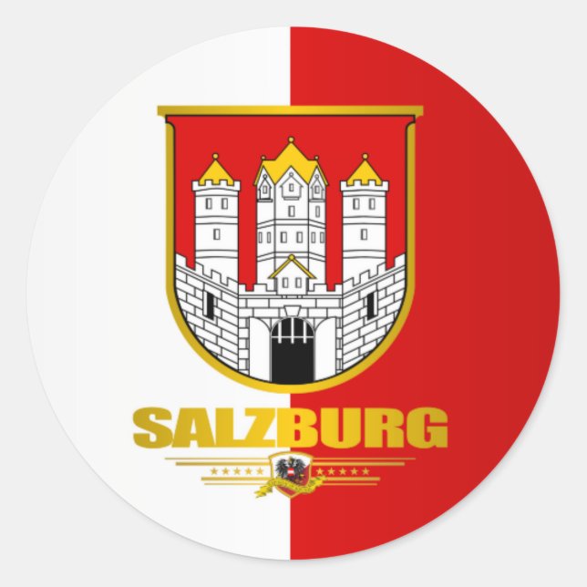 Sticker Rond Ville de Salzbourg (Devant)