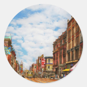 Sticker Rond Ville - Kansas City - Histoire sur Main Street 190